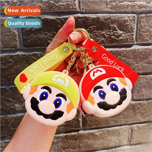 Mario coin purse backpack key chain accessories cute doll pe