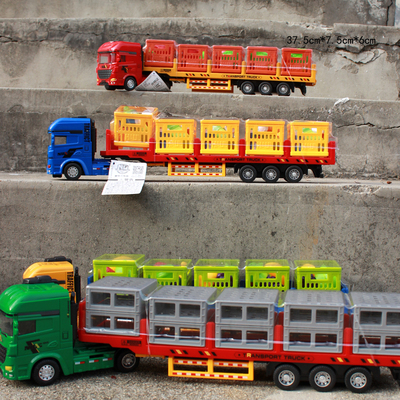 瓜果大号运输车牵引车模型儿童玩具半挂卡车物流仿真场景拖车礼物