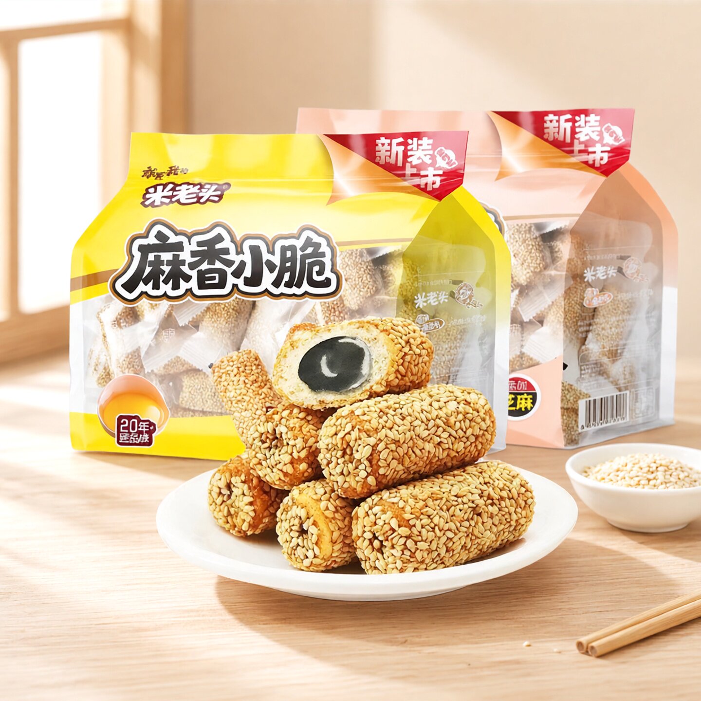 米老头多谷物芝麻脆独立装