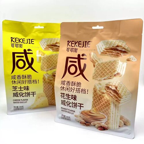 可可街威化饼干咸味花生味芝士味