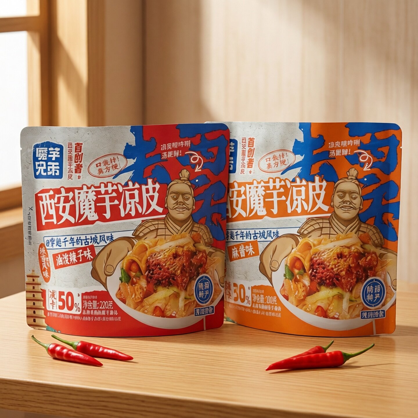 魔芋兄弟陕西油泼辣子免煮凉皮