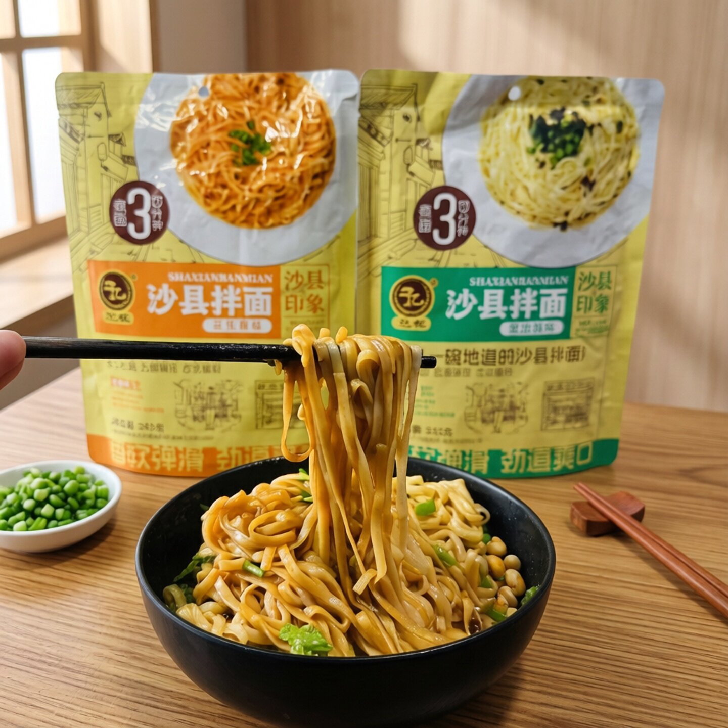 亿松沙县拌面花生酱葱油香辣速食
