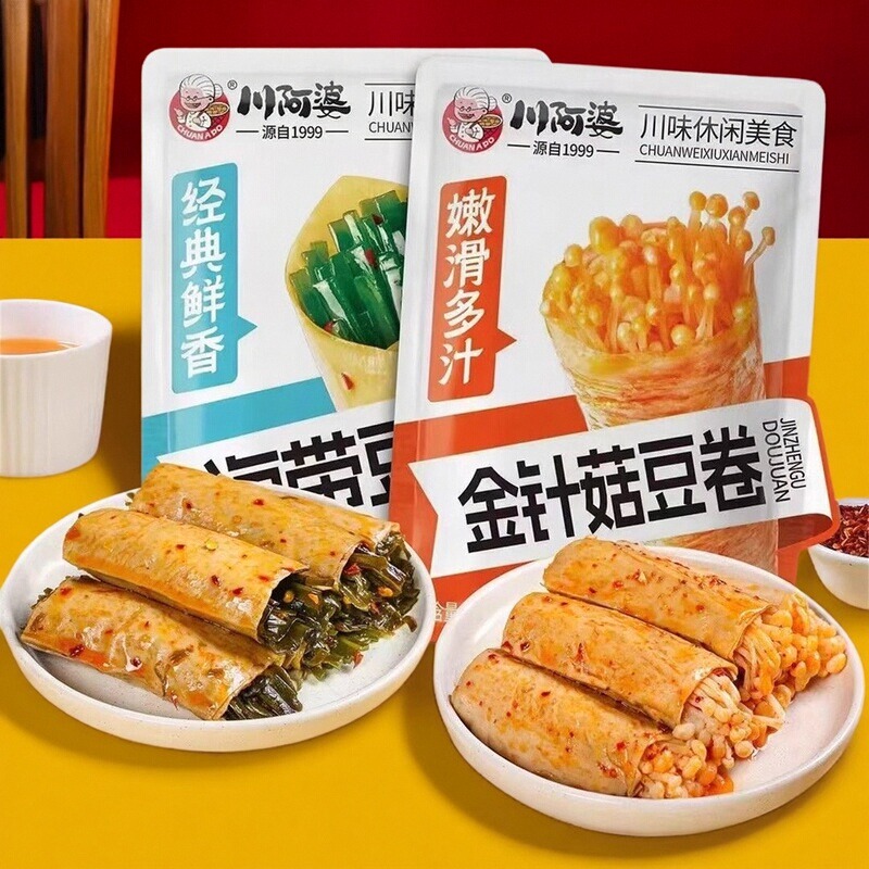 川阿婆脆笋海带金针菇豆卷