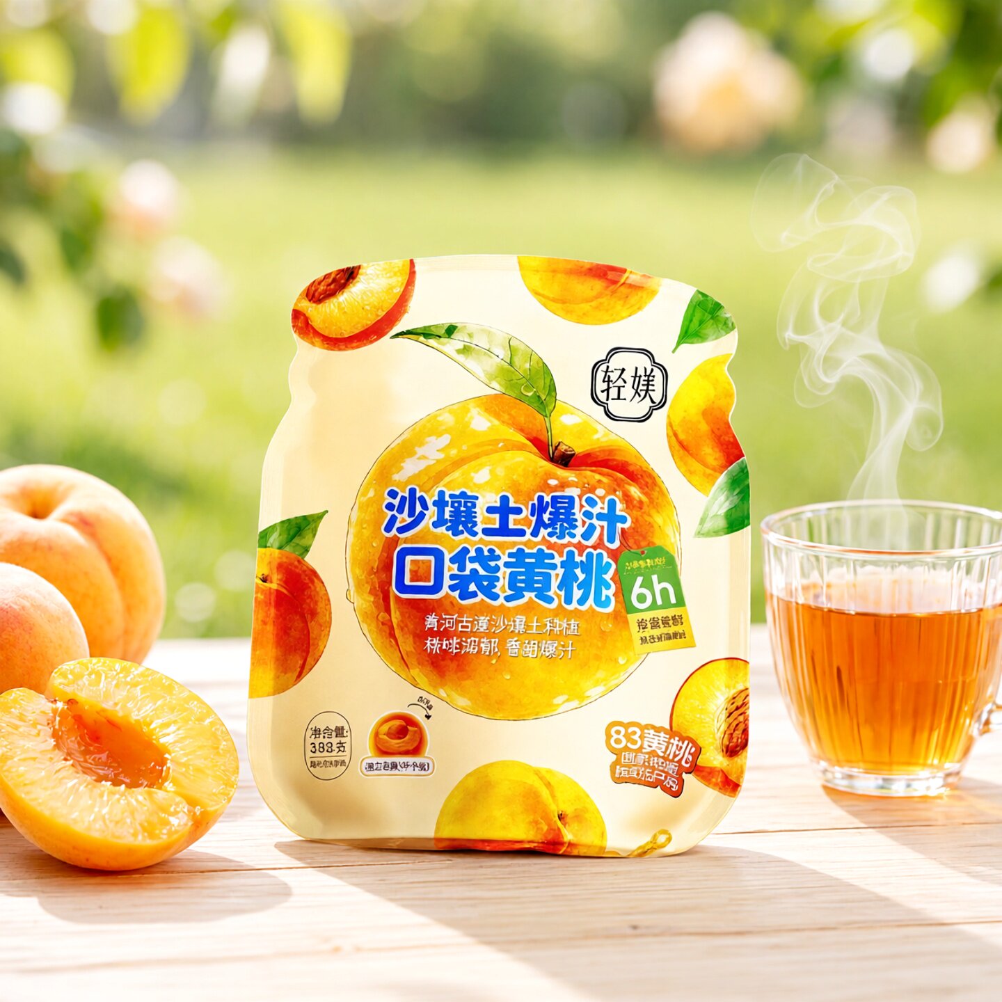 轻媄即食爆汁黄桃软罐头独立装
