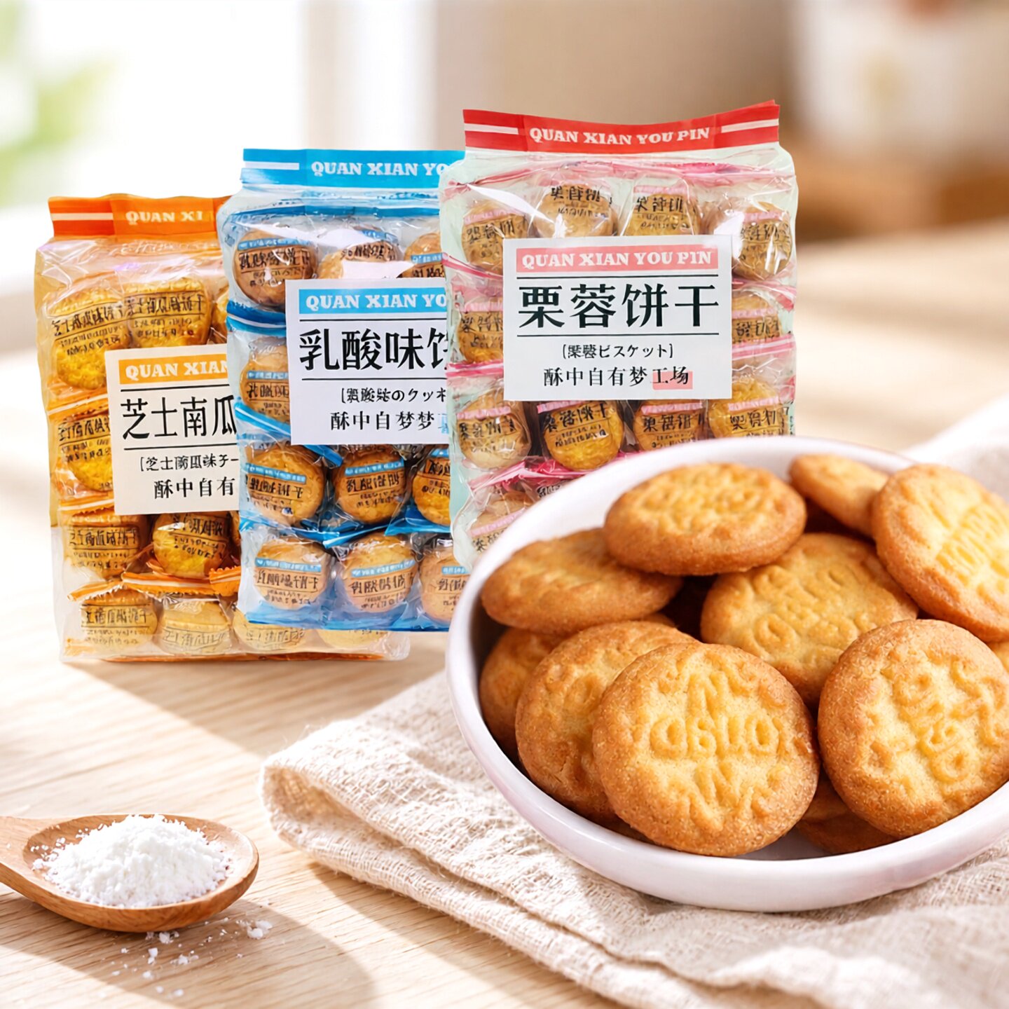 全线侑品乳酸味栗蓉饼干333g