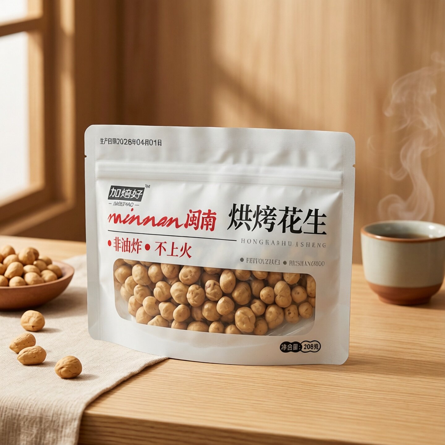 闽南烘烤花生五香非油炸208g