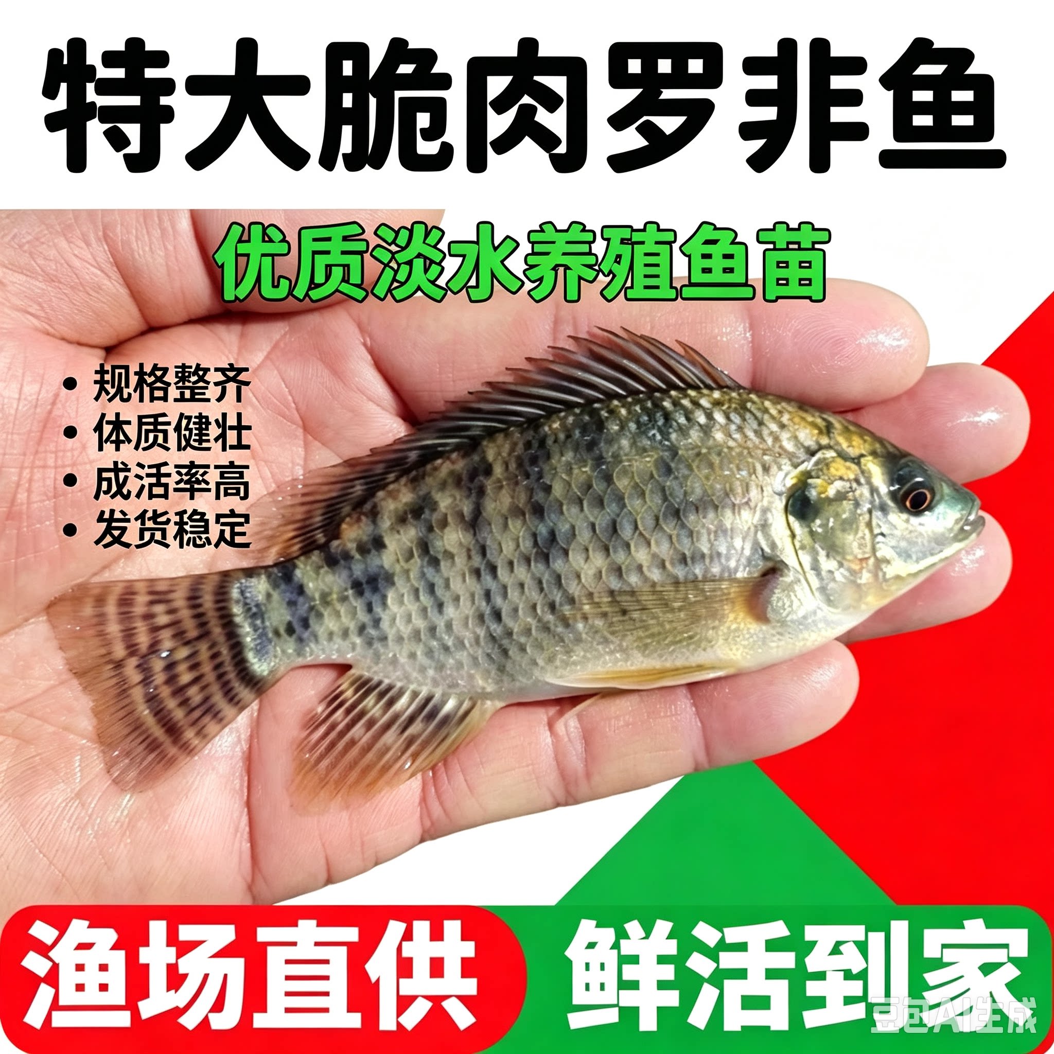 脆肉罗非鱼苗抗寒富吉洲