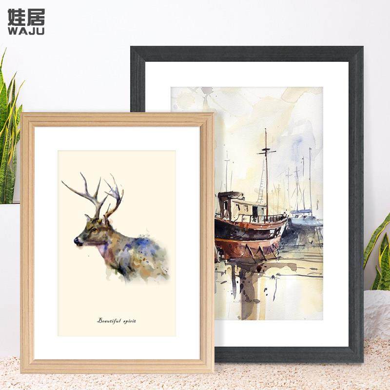 实木相框定制装裱卡纸画框挂墙任意尺寸a3边框4k8开素描衍纸外框,家居饰品,相框/画框,淘宝优惠券,粉丝福利购,淘宝优惠卷