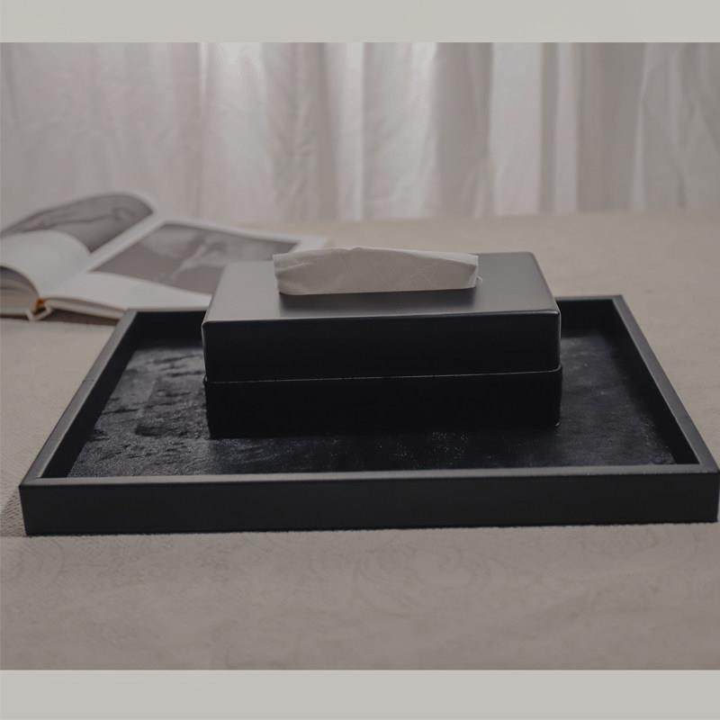 轻奢风皮革黑马毛香薰托盘摆件首饰收纳,家居饰品,香薰托盘,淘宝优惠券,粉丝福利购,淘宝优惠卷