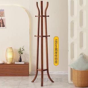 新中式加粗加厚全实木挂衣架落地家用卧室客厅简约高端木质挂衣架