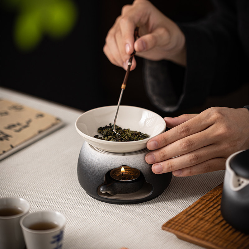 日式陶瓷烤茶炉家用蜡烛加热暖茶醒茶提香器焙茶温茶器侧把壶烤炉,餐饮具,煮茶炉,淘宝优惠券,粉丝福利购,淘宝优惠卷