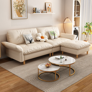 CBD奶油风现代简约折叠沙发床小户型客厅公寓云朵多功能猫抓布艺