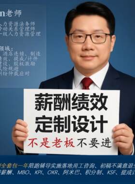 20年资深HR总监为您定制全套制度