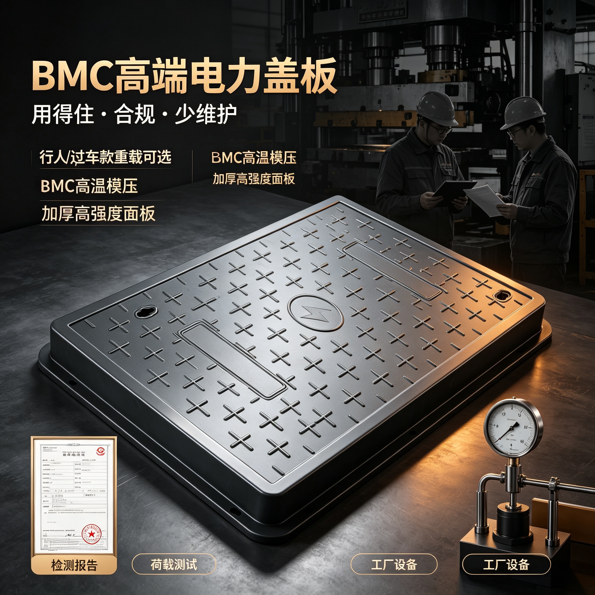 树脂电缆沟盖板市政工程承重盖板图片