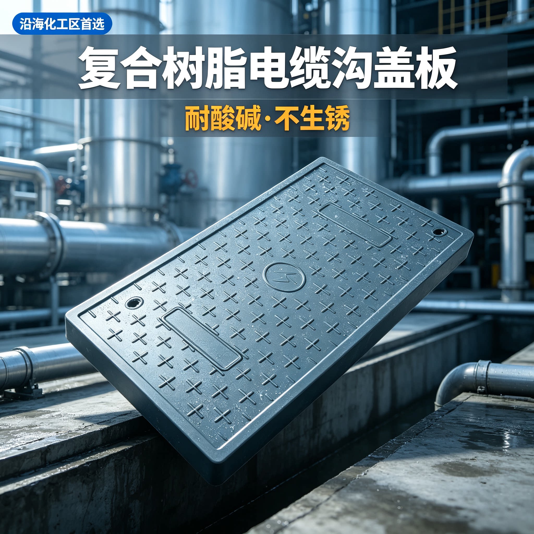 树脂复合电缆沟盖板电力盖板强弱电方形圆形配电房井盖厂家直销