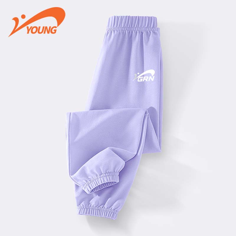 贵人鸟童装女童裤子夏季薄款儿童凉感束脚防蚊裤青少年透气运动裤