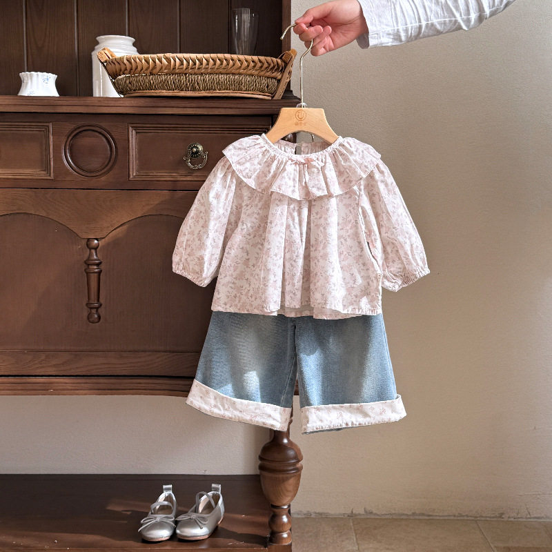 婴儿衣服春装女宝宝套装新款碎花一岁婴幼儿春秋季甜美时髦两件套