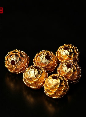 黄金色莲花隔珠顶珠腰珠