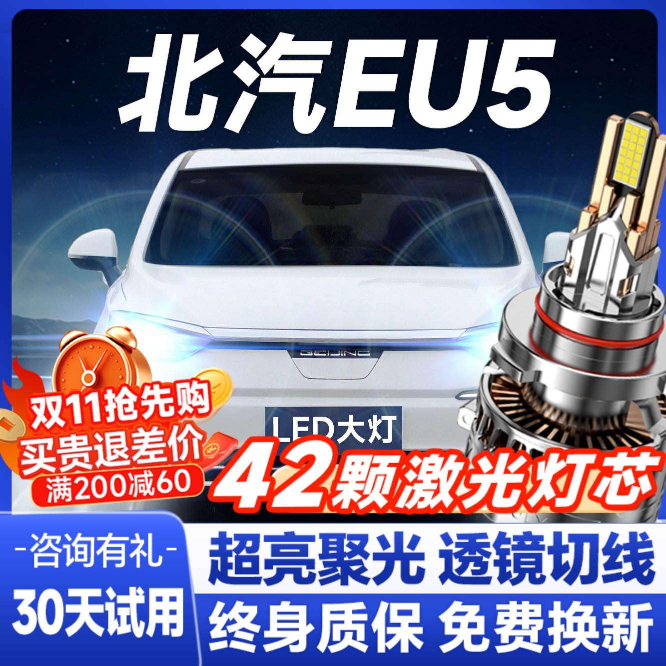 【咨询送礼】北汽新能源led大灯