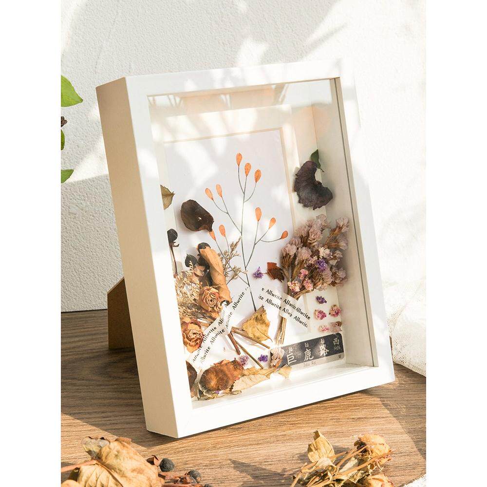立体中空干花相框摆台8寸标本贝壳粘土手工diy装裱画框装饰摆件