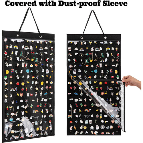 悬挂胸针收纳袋毛毡防尘珐琅胸针展示袋 首饰储物挂袋置物架