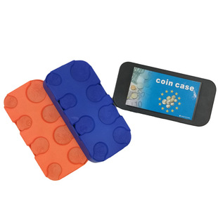 硬币存钱盒 日元 硬币盒欧元 方形8种硬币储零钱收纳盒可开发塑美元