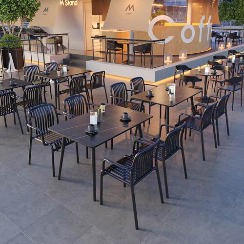户外桌椅组合酒吧露台外摆清吧酒馆室外餐厅奶茶店烧烤咖啡厅桌子