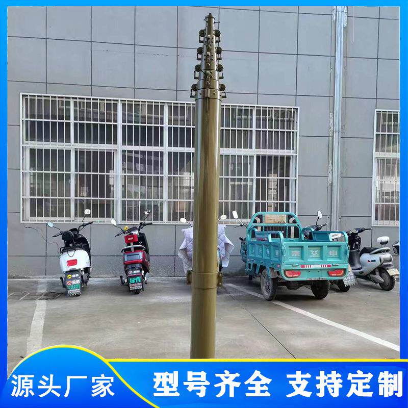 防雷17米手摇升降避雷针铝合金天线伸缩杆照明灯支撑杆