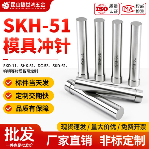 SKH51高速钢加硬T型冲针非标定
