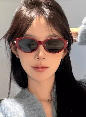 复古红猫眼显瘦防晒新款太阳镜