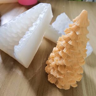 饰模具 蛋糕装 圣诞树蜡烛模具 巧克力模 圣诞派对硅胶模具