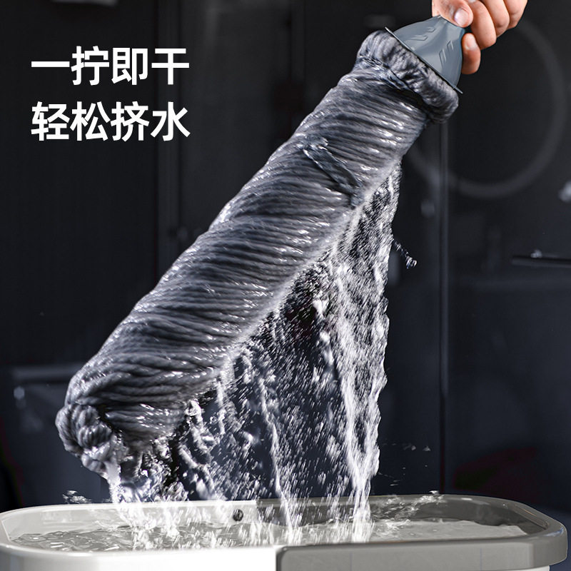 吸水拖把家用一拖净棉布拖卫生间厕所通用挤水拖把免手洗百货日用