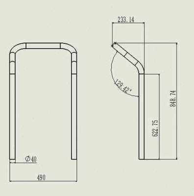 厂销厂销侨昱不锈钢管弯管弯头加工推车零配件UR型把手90度直角品