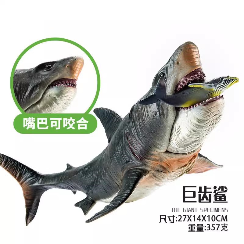 仿真鲨鱼玩具巨齿鲨海洋