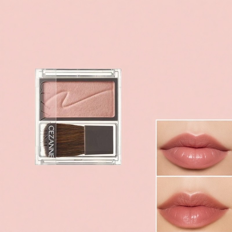 日本正品CEZANNE倩诗丽单色腮红盘学生自然干枯玫瑰显色肉桂棕粉