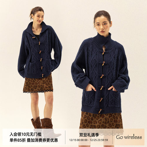 105工时重磅北极绒混纺毛衣外套