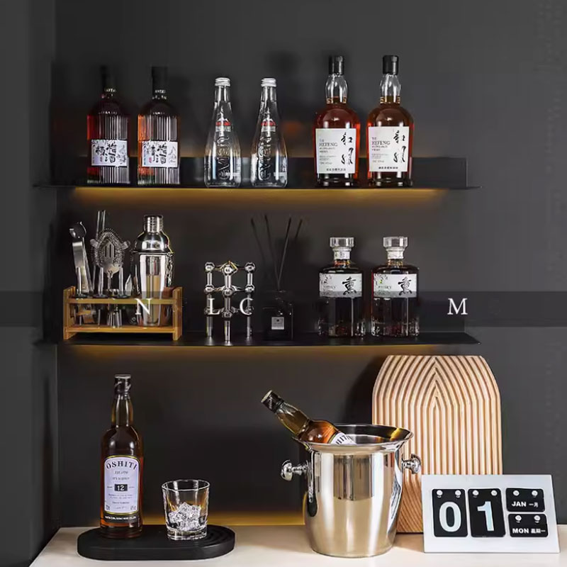 展厅全屋轻奢道具酒柜红酒装饰品样板房假软摆件定制真冰桶洋酒