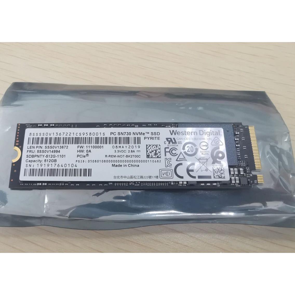 WD西部数据黑盘sn730 512g固态硬盘nvme SSD M.2 NVMe盘议价