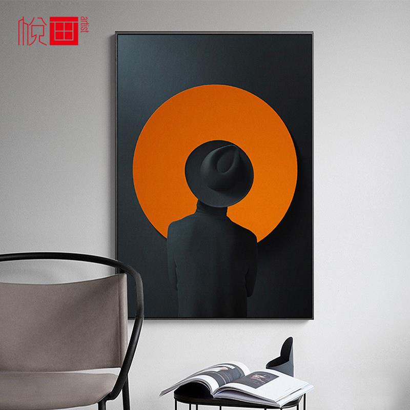 现代简约轻奢时尚创意人物装饰画落地客厅沙发餐厅玄关办公室挂画