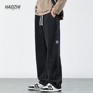 直筒垂感休闲裤 360g重磅廓形卫裤 2024秋季 宽松百搭运动长裤 子 男士