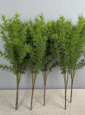 把束松针仿真森系绿植家居装饰新中式摆件南洋松莫奈花园风绿植