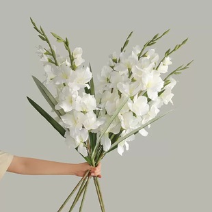 剑兰花仿真花装饰摆件花卉高档假花高级感客厅落地大花瓶插花婚庆