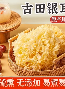 福建古田大花银耳新干货雪耳糯白木耳非特级莲子羹特产煲汤佳品