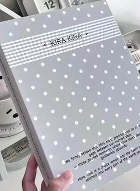 韩系ins风灰色波点活页硬壳卡册3寸追星小卡收纳拍立得展示相册