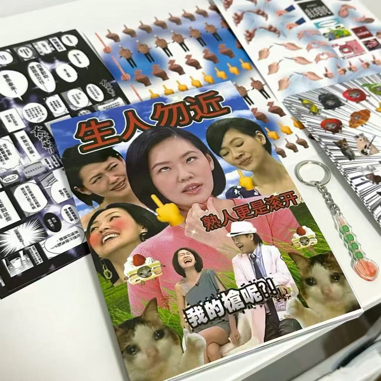 小s生人勿近熟人更是滚开贴纸书搞笑表情包贴纸包恶搞沙雕趣味本