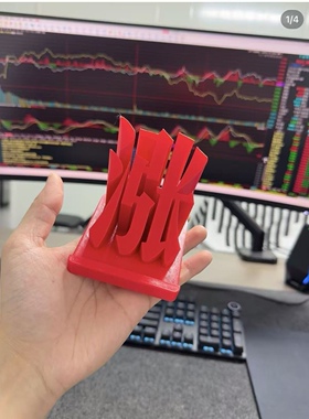 股票手机支架涨停红色创意造型趣味桌面摆件用品股民解压装饰