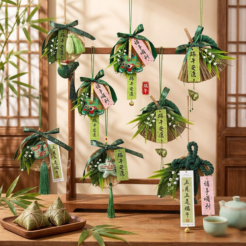 端午节门把手挂件蒲扇五毒老虎