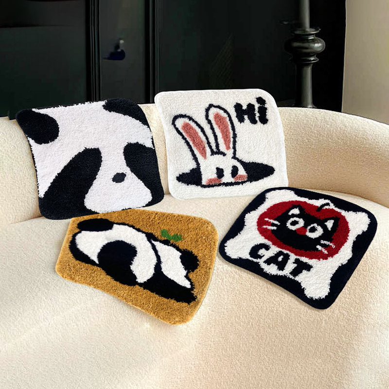 卡通植绒防滑簇绒椅垫家用办公室防凉久坐屁股垫学生多功能坐垫