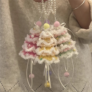 创意小众新款自制扭扭棒彩色毛边圣诞树挂件diy材料包圣诞节礼物