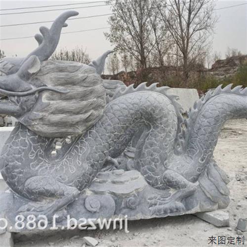 嘉祥石雕大青龙厂家兽青龙白虎雕塑价格景观石龙石虎图片图片